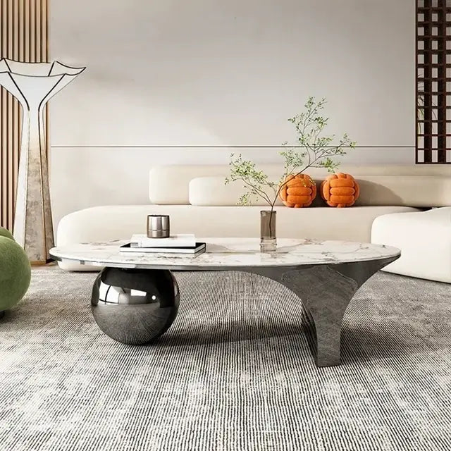 Marvellous Centre Table In Silver Colour