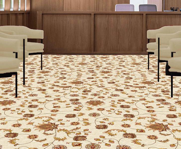 Flora Creamy Beige Designer Carpet
