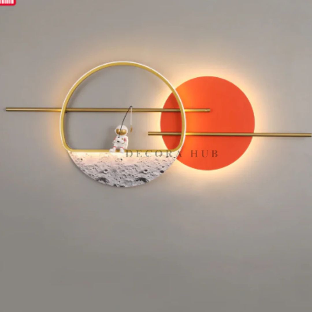 Astronaut Illuminated LED Metal Wall Art