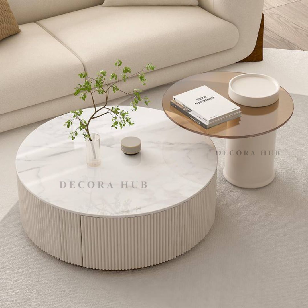 Alex Luxurious Wood Centre Table(Combo)