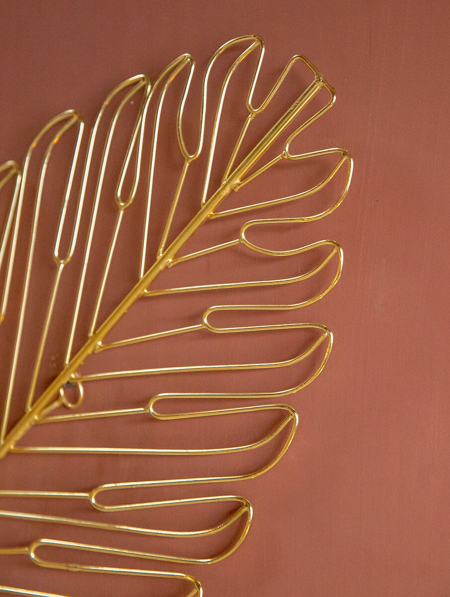 Steel Leaf Wall Art Decor (Set of 2)