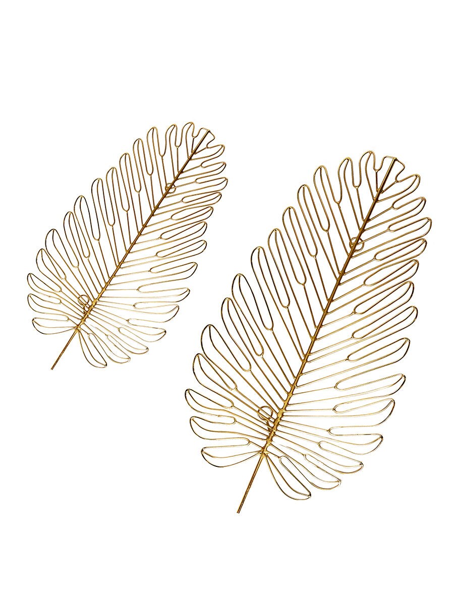 Steel Leaf Wall Art Decor (Set of 2)