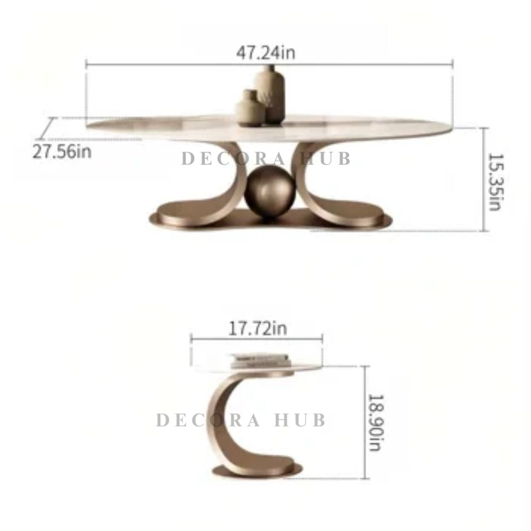 Lavish Copper Gold Centre Table