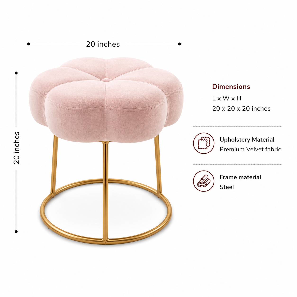 Petal Grace Ottoman