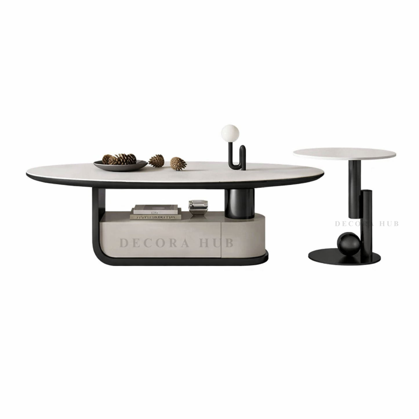 Tosy Modern Center Table With Black Base