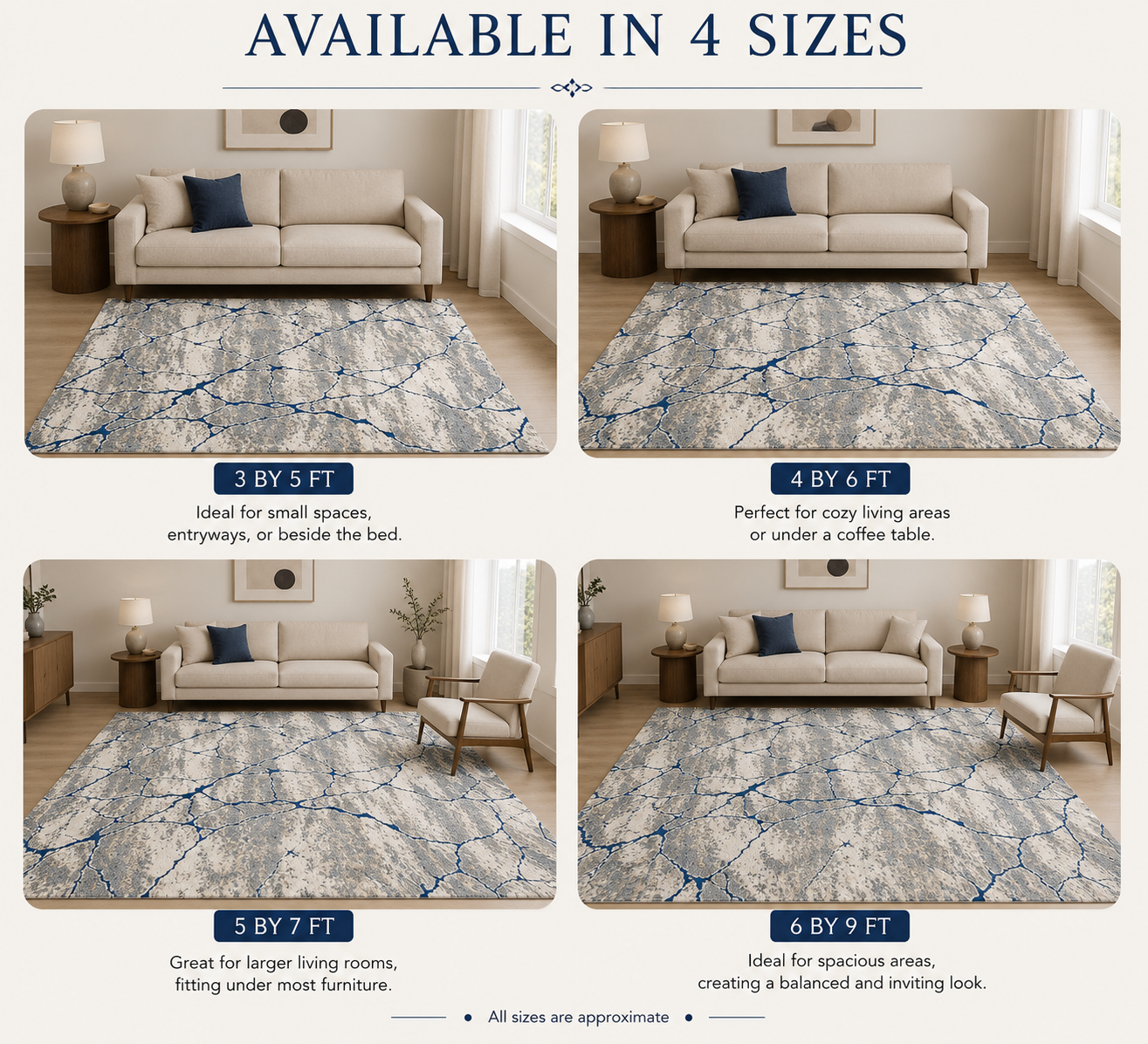 Royal Grid Modern Area Carpet