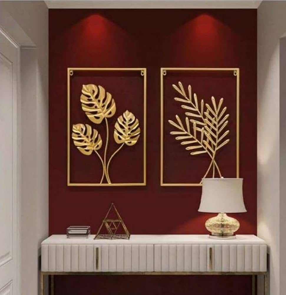 Golden Tree Leaf Wall Decor Frame