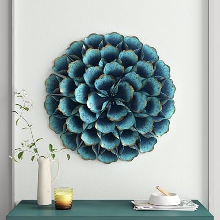 Blue Flower Wall Art Decor