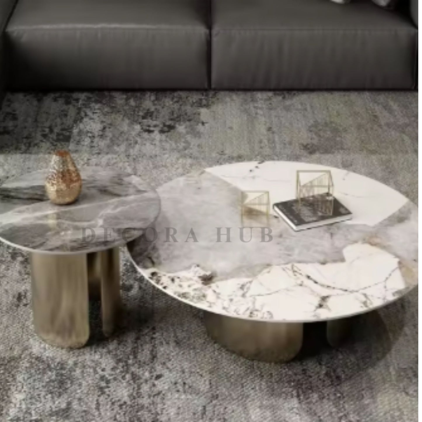 The Nero 30-Inch Luxury Coffee Table In Golden Colour
