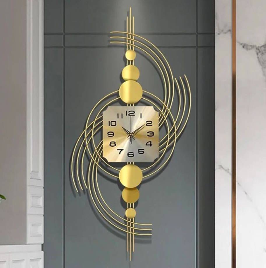 Yellow Textured Contemporary Wall Clock