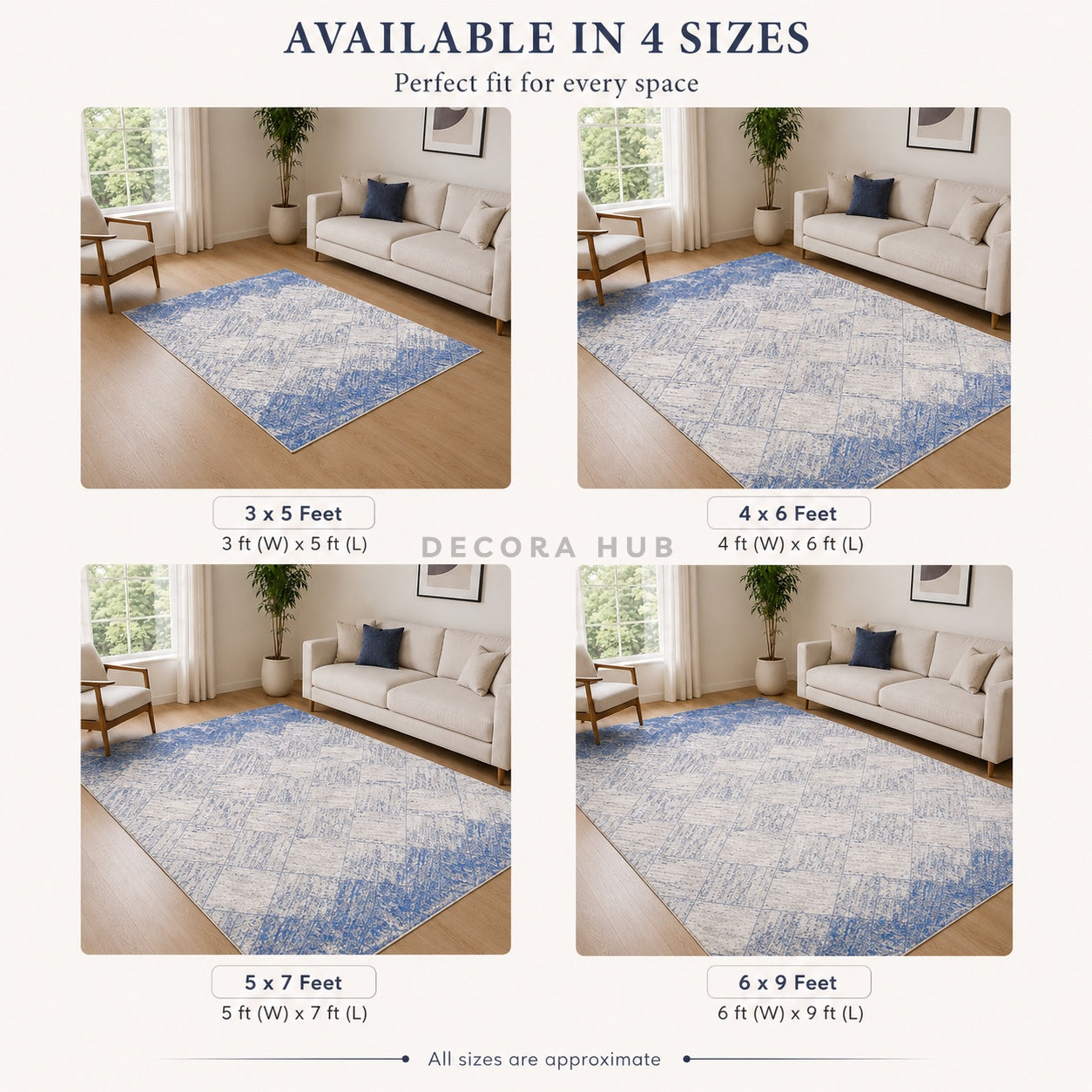 Blue Vista Living Room Carpet