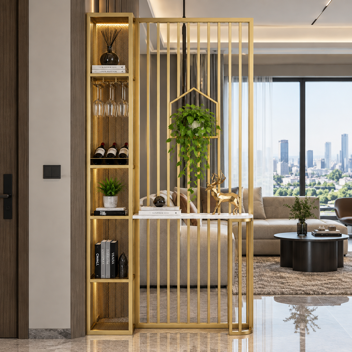 Entrance Screen Stainless Steel PVD Partition For Living Room