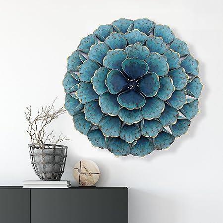 Blue Flower Wall Art Decor
