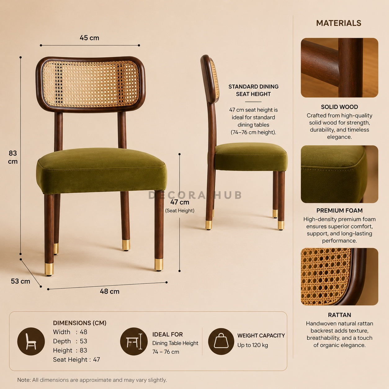 Verde Cane Dining Chair