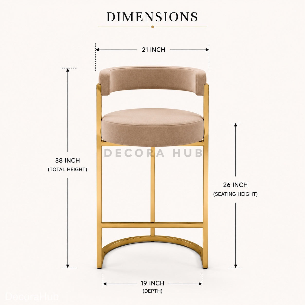 Noir Latte Arc Bar Stool