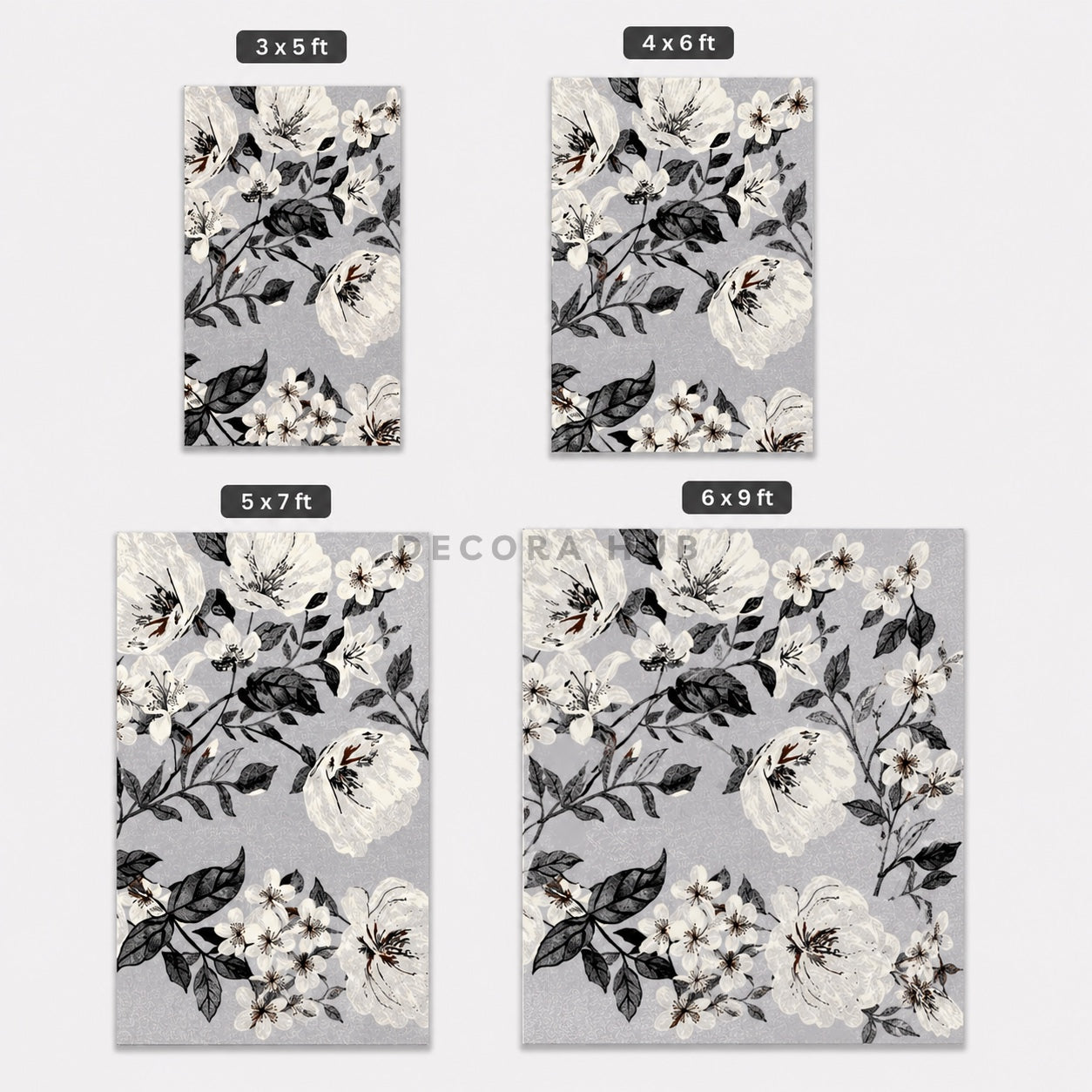 Floral Loom Living Room Carpet