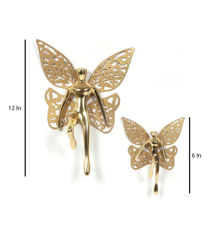 Golden Flying Angel Wall Art