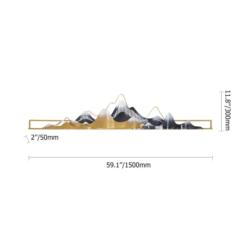 Modern Mountain Novelty Metal Wall Art