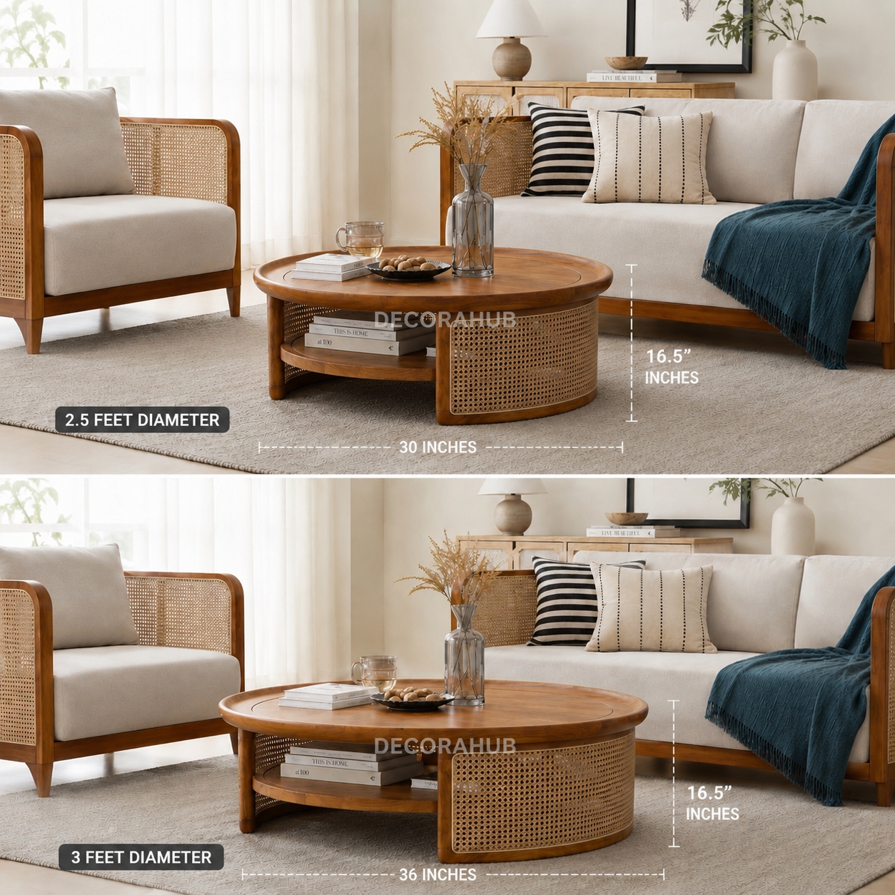 Moderna Round Wooden Coffee Table