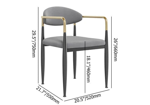 Gray Velvet Dining Chair (Set of 2)