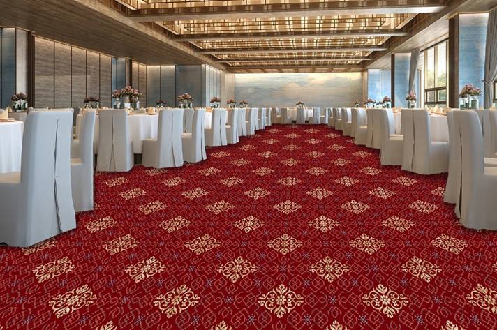 Dark Red Designer Carpet