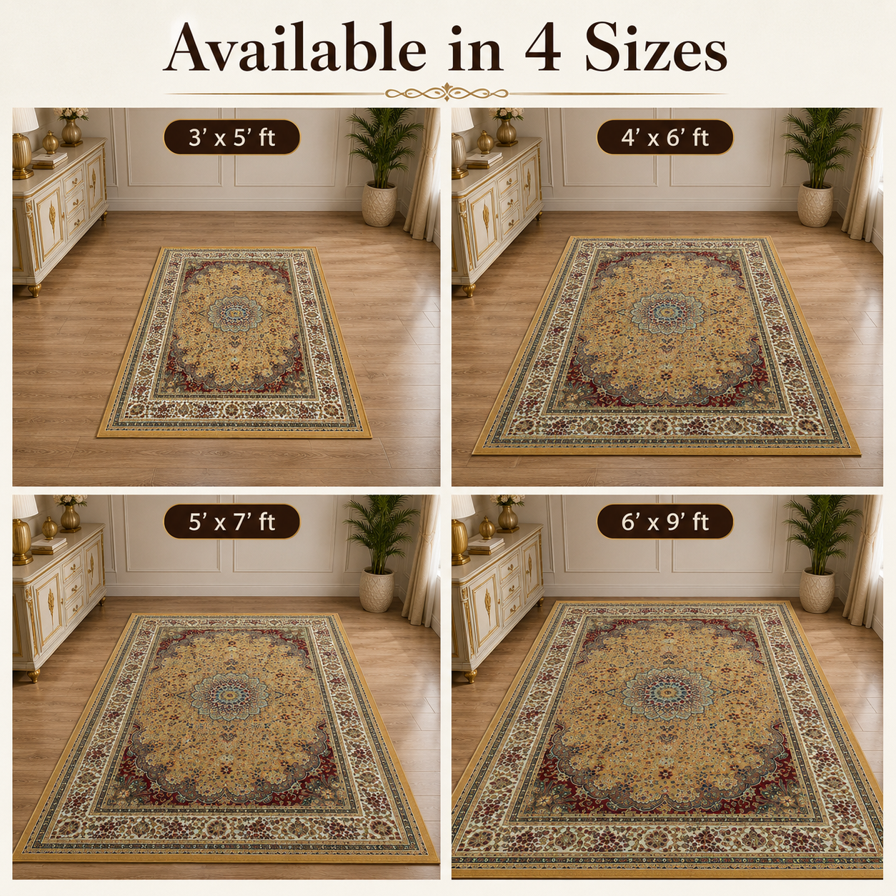 Persian Royale Mustard Carpet