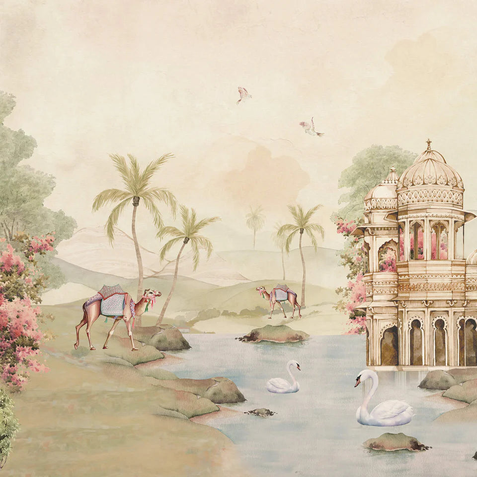Indian Mahal Mural Wallpaper