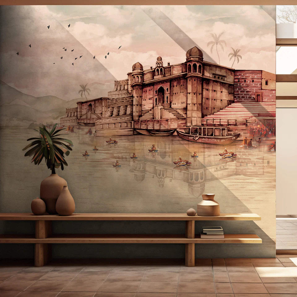 Banaras Ghat Inspired Wallpaper