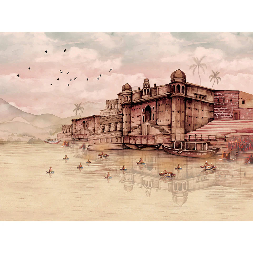 Banaras Ghat Inspired Wallpaper