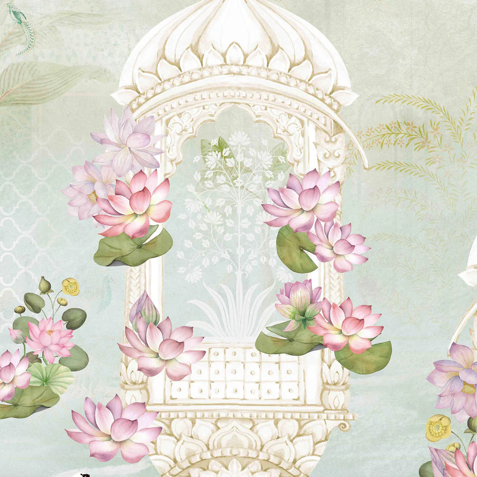 Dreamlike Scene With Flowers Wallpaper