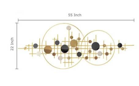 Golden Beads Metal Wall Decor