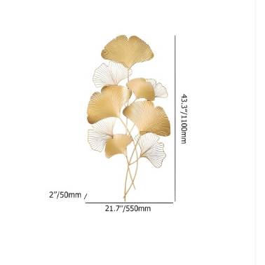 White & Yellow Textured Metal Floral Wall Art