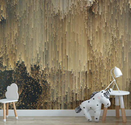 Gold Strip Design Wallpaper