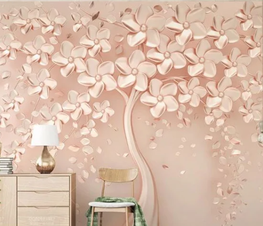 Pink Flowers Tree Wallpaper