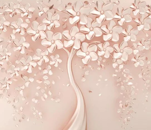 Pink Flowers Tree Wallpaper