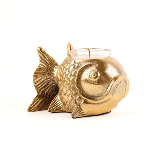 Metal Fish Candle Holder