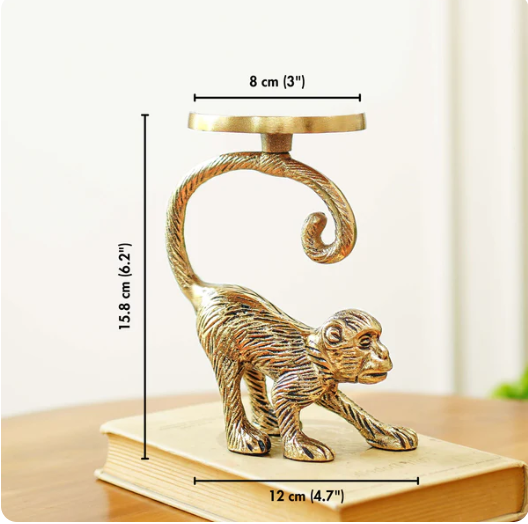 Metal Monkey Candle Holder