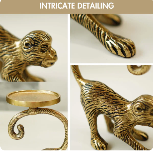 Metal Monkey Candle Holder
