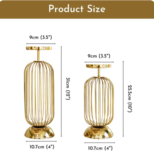 Cage Candle Holder Set