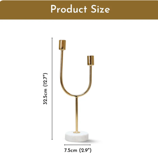 Dual Arc Metal Candle Holder