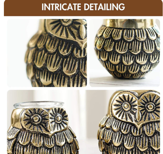 Owls Pair Candle Holder Set