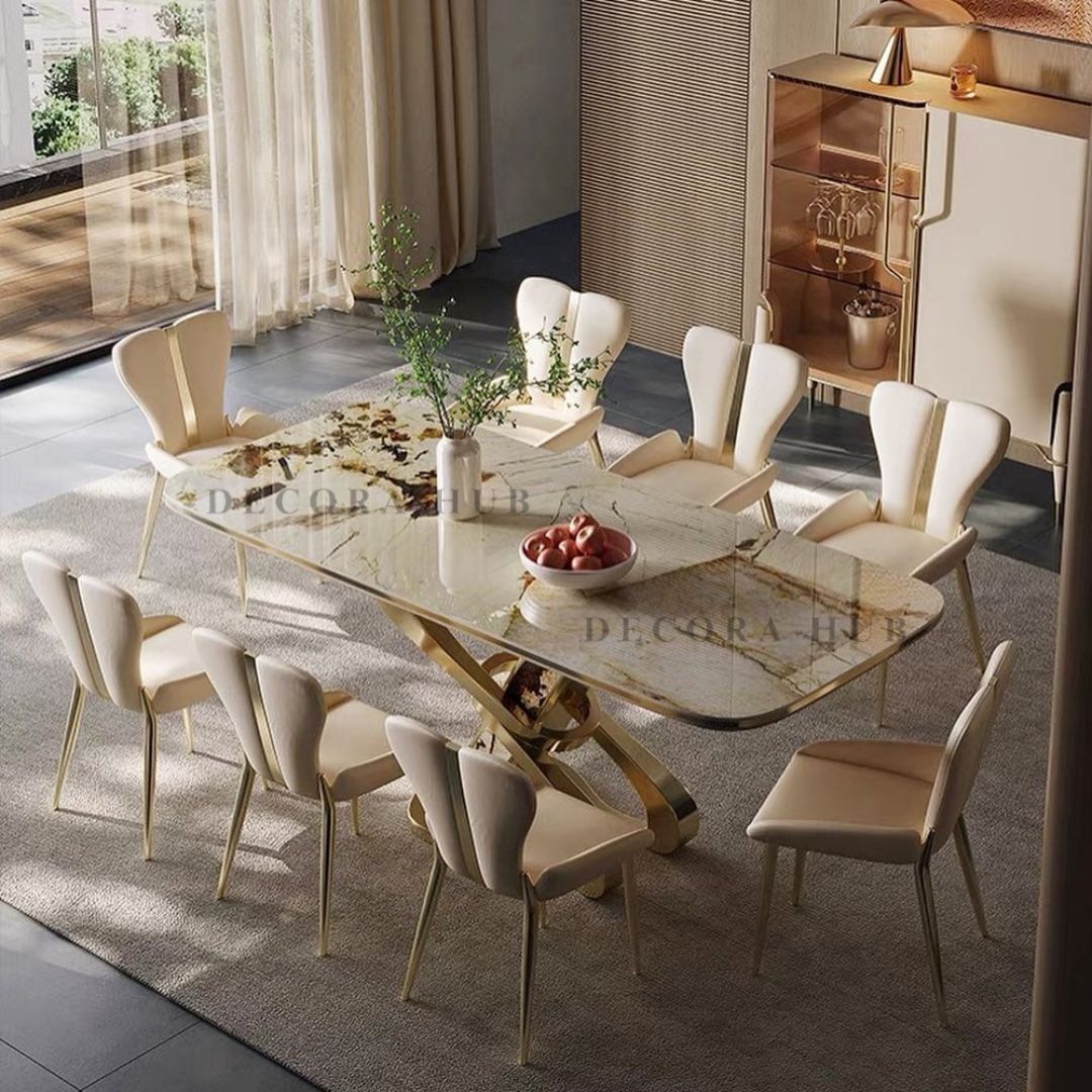 Everest Luxurious Marble Dining Table Set