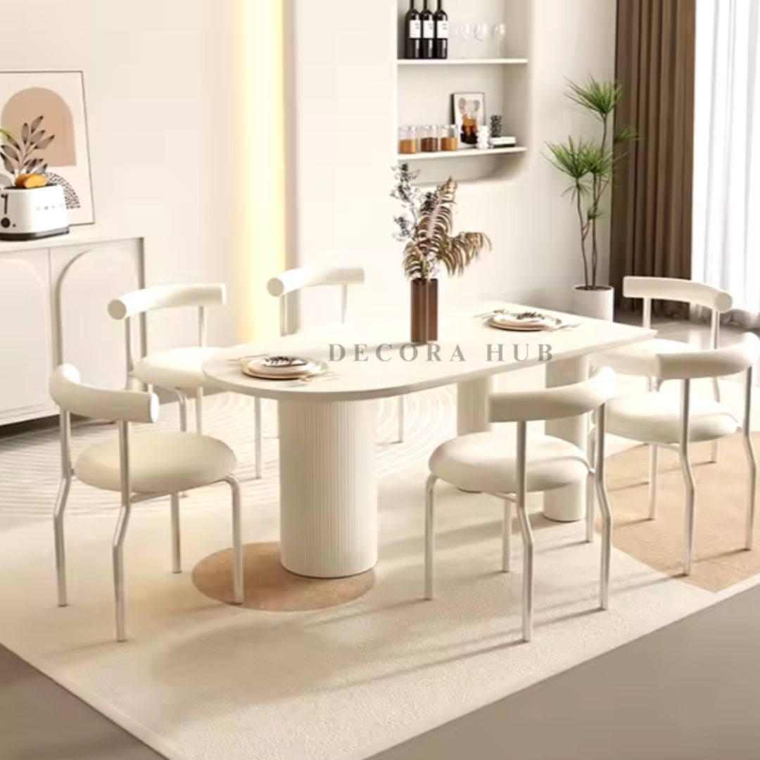 Royal White Luxurious Marble Dining Table