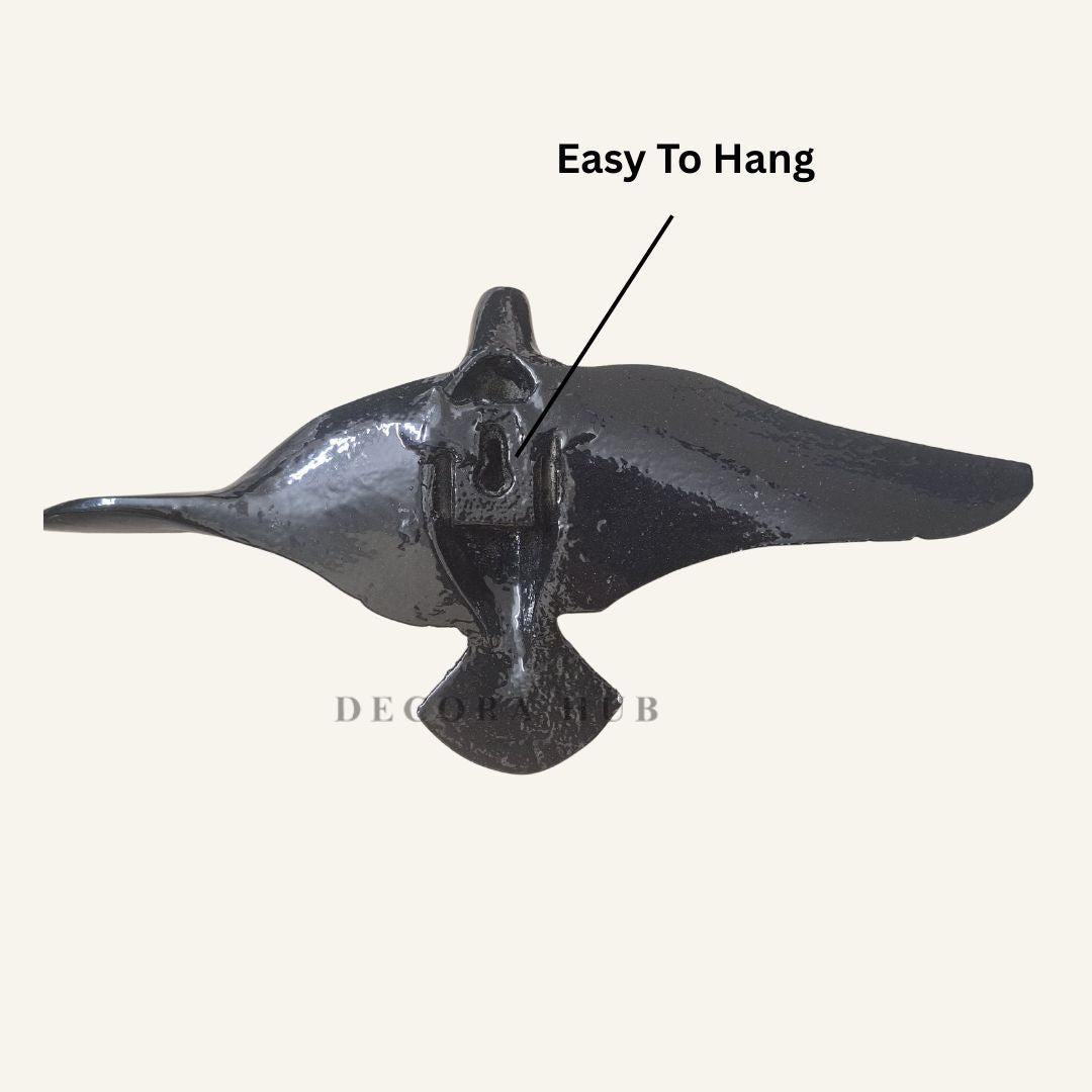 Decorative Black Seagull Birds metal Wall Art