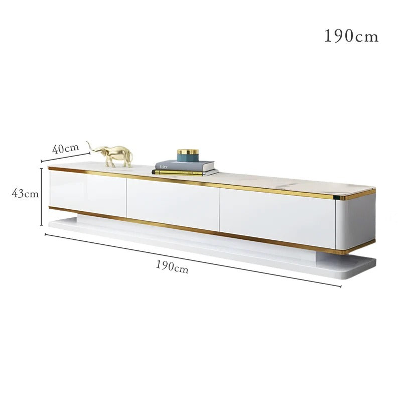 White Luxury TV Unit for Living Room