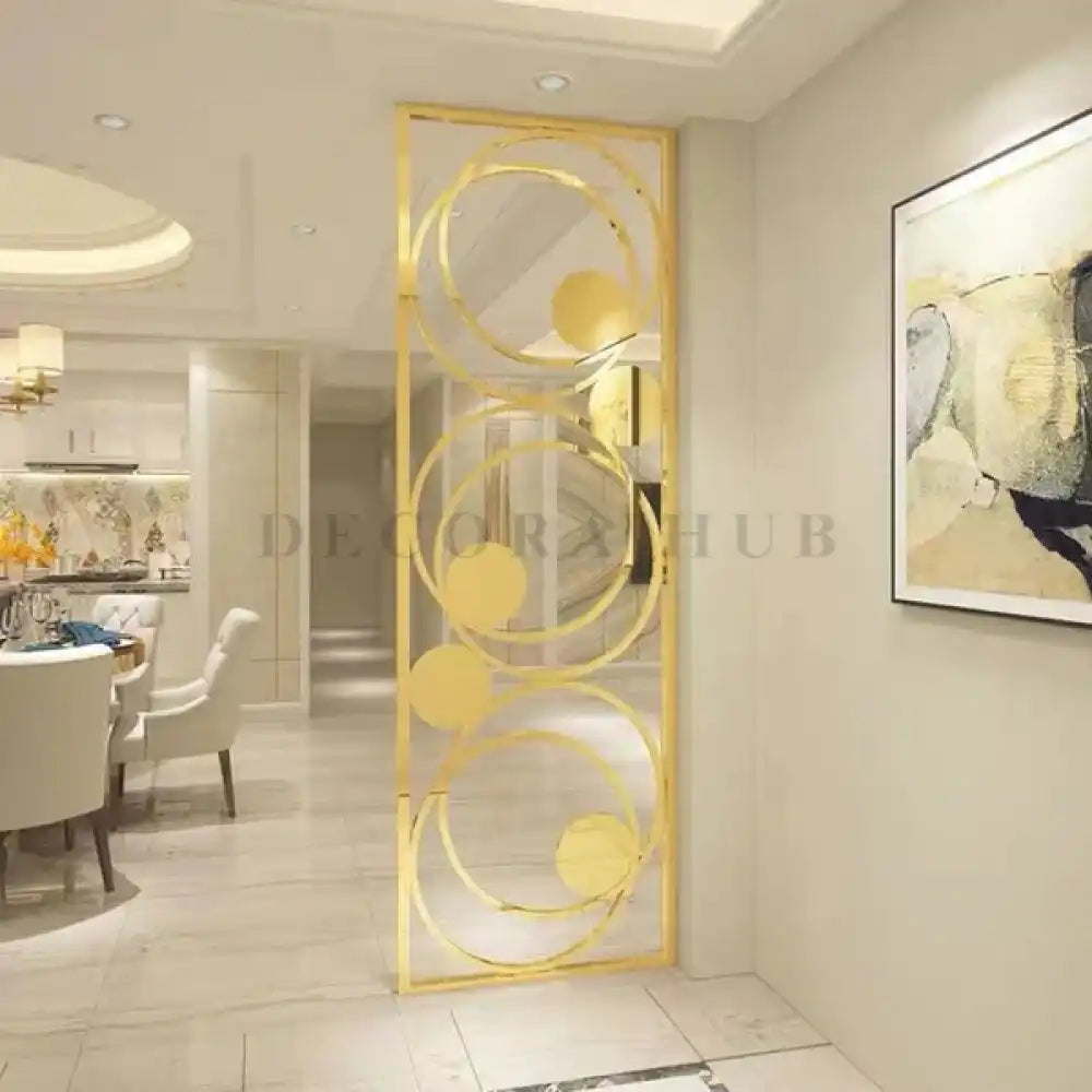 Circural Stainless Steel PVD Living Room Partition
