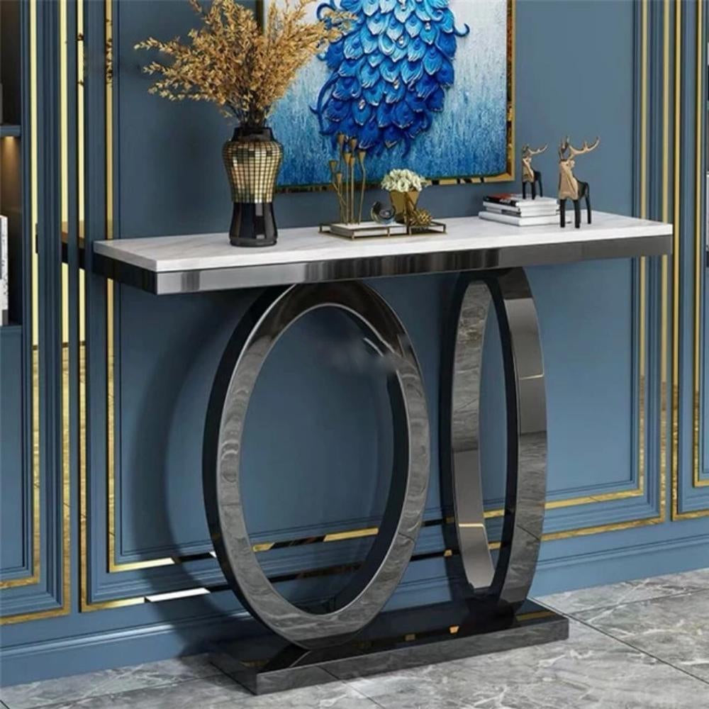 Siena Black Base Marble Console table