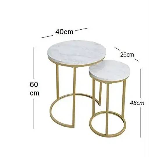 Enchanting Rose Gold Metallic Side Tables