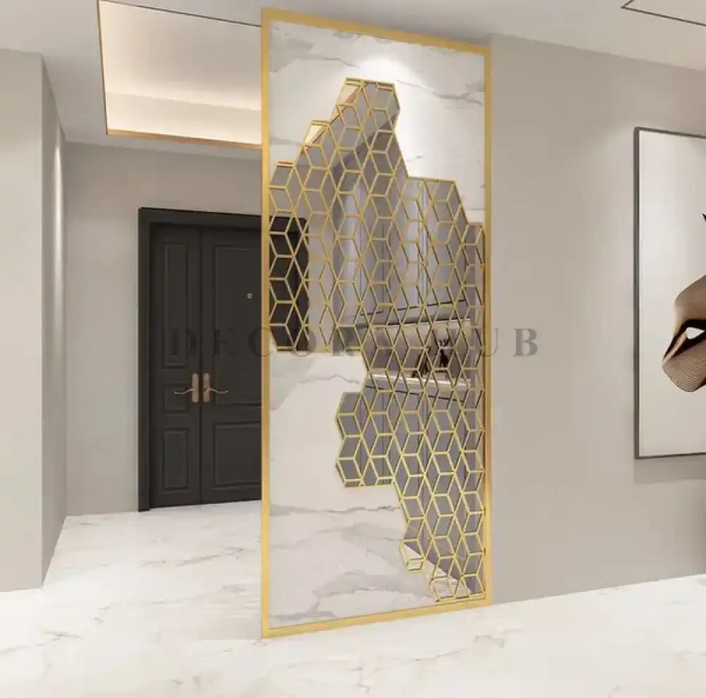 Cubical Stainless Steel PVD Room Divider For Living Room