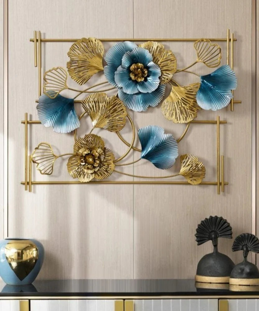 Luxurious Botanical Metal Wall Hanging